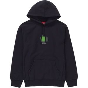 Supreme Apple Hooded Sweatshirt (Black) M